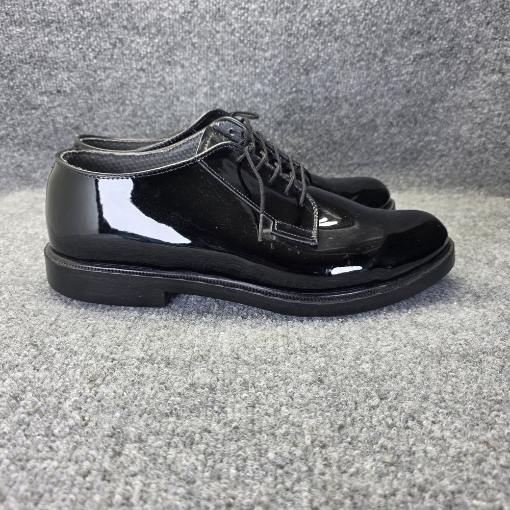 Bates Men's Size 11E Black High Gloss Oxford Dress Uniform Shoes